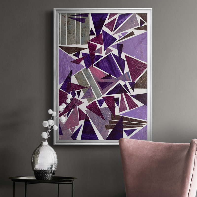 Balthrop Purple Dream I, reproduction d'art sur toile, Pas de tapis, Papier avec cadre doré