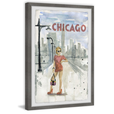 Posing by the Lakefront - Peinture encadrée