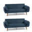 Flared Arm Convertible Corduroy Sleeper Sofa（Set of 2）-1349815652