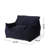 Allea Velveteen Bean Bag Chair With Armrests-1148906430