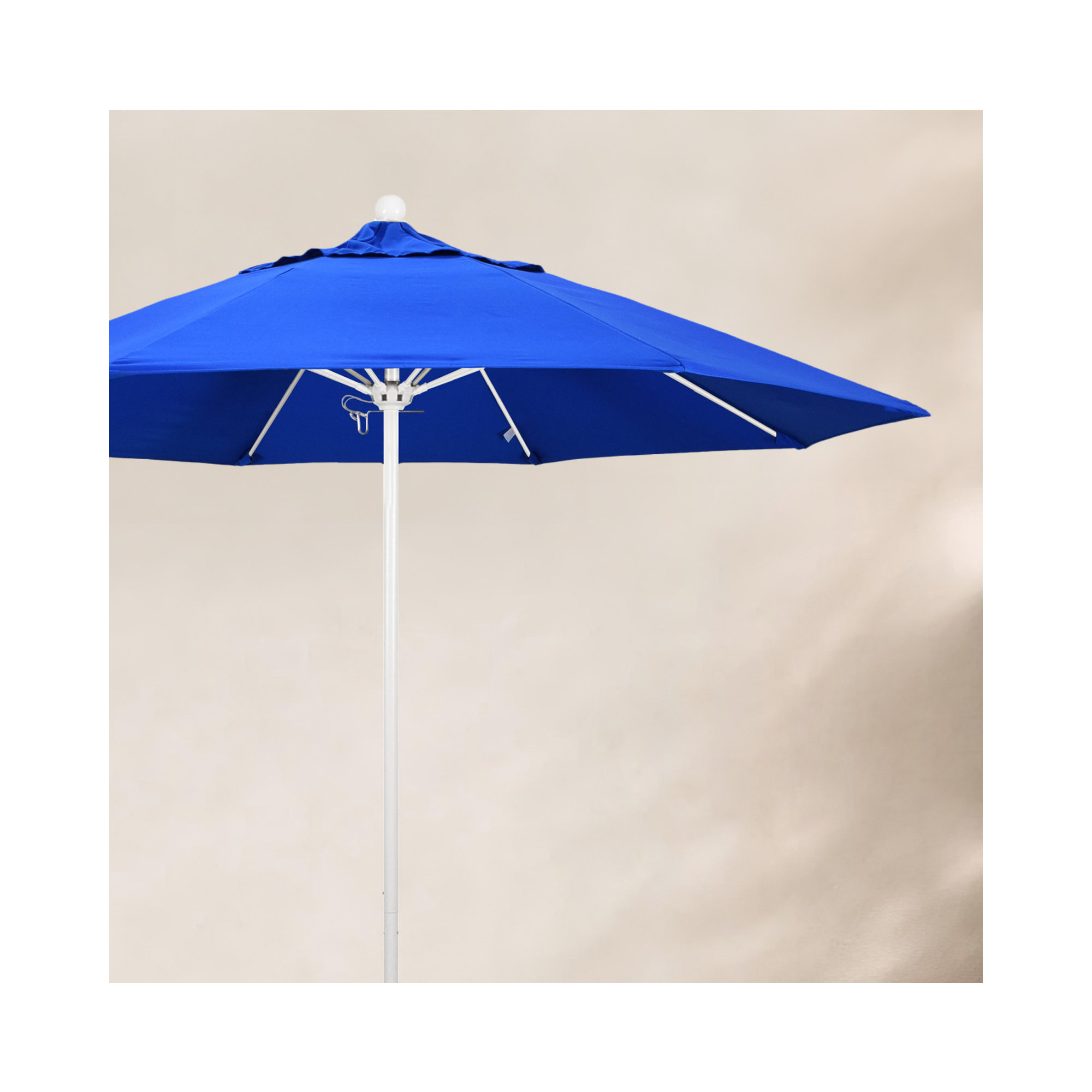 Maria 108'' Sunbrella® Outdoor Umbrella, White, Canvas Pacific Blue Sunbrella® Canvas