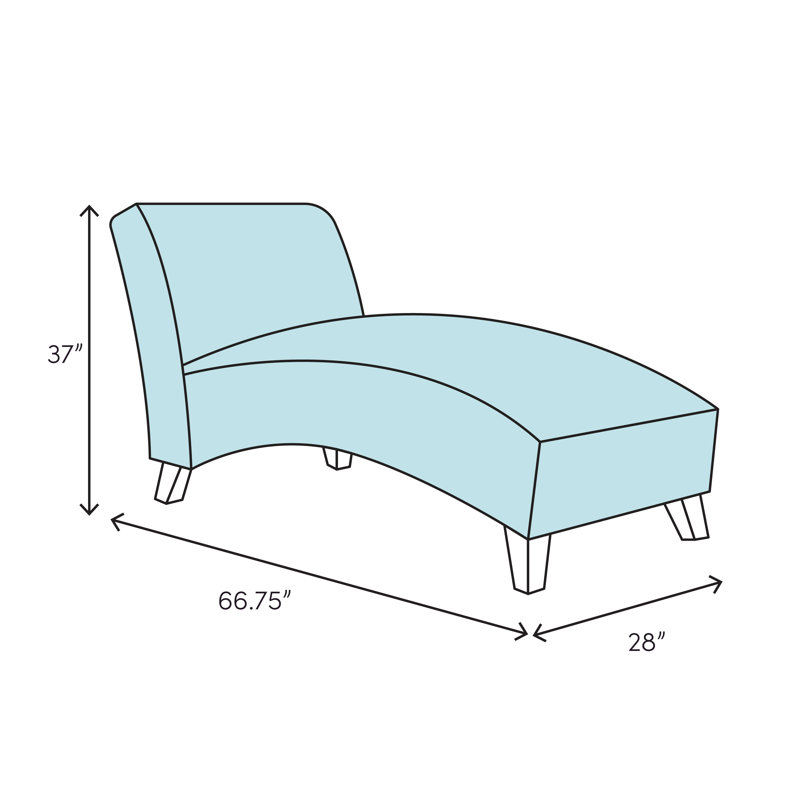 Chaise longue capitonnée sans accoudoirs Huskins, Beige chiné