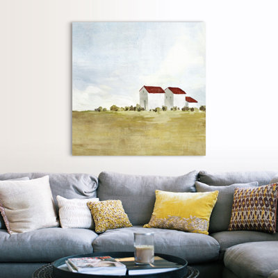Reproduction d’art sur toile « Red Farm House II » par Isabelle Z