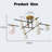 8-Light Mid-Century Modern Semi-Flush Ceiling Light