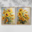 «FLORAL Series CDLII», reproduction encadrée de qualité supérieure - prête à être accrochée - aucun clou requis - aucun clou requis-274570134-274570129