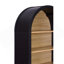 Armoire de 61 po de hauteur, bibliothèque avec rangement, bibliothèque Mid-Century moderne à 5 niveaux avec porte, noir