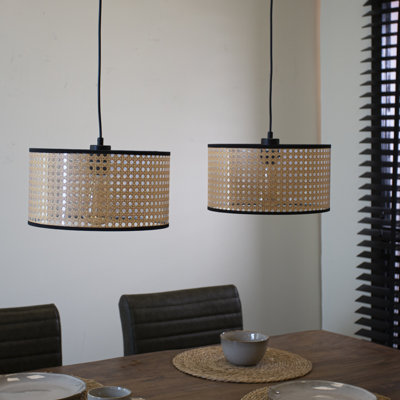Ninad 1 - Light Black Drum Pendant