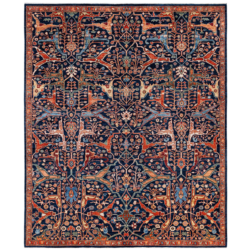 Serapi One-of-a-Kind 8' 0" X 9' 9" Hand Knotted Area Rug
