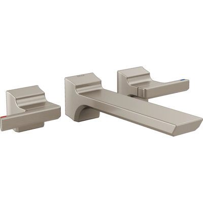 Pivotal Double Handle Wall Mounted Bathroom Faucet