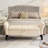 51.5" Beige Velvet Bedside Storage Stool - & Convenient Foam Filled End Bench With Comfortable And Functional-737346579