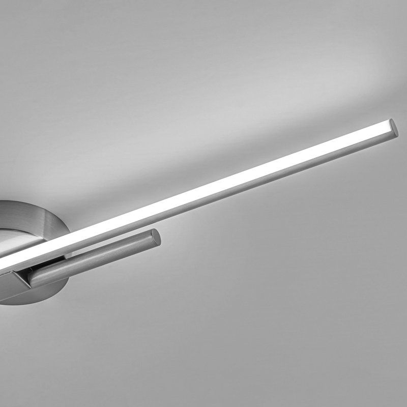 31.5" Modern Linear Led Flush Mount Light, Nickel