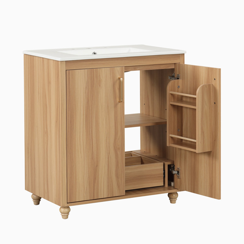 Meuble-lavabo simple 36 po avec comptoir en céramique Bayview
