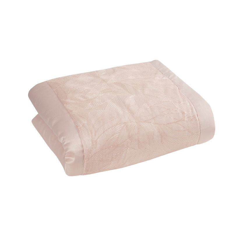 Feaster Polyester Floral Bedspread, Blush