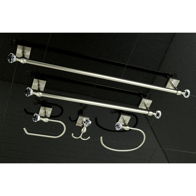 Kingston Brass Celebrity 5-Piece Bathroom Hardware Set, Brushed Nickel