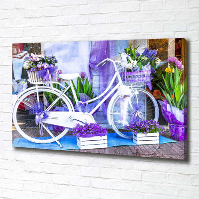 White Bicycle - Wrapped Canvas Print