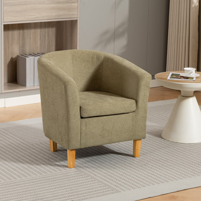 Upholstered Armchair, Green