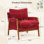 Fauteuil Mid-Century moderne en velours, orange-480683818