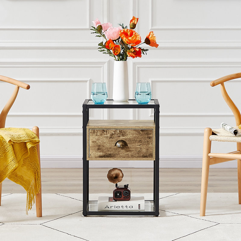 Ensemble de tables de bout Audrinah, gris