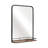 Jeramine Modern Industrial Wall Mirror with Shelf - Metal Frame and Rustic Wood Accent-1491345681