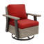 Ensemble de chaises berçantes pivotantes d'extérieur, ensemble de chaises de patio en rotin et osier à 360 °-120474473