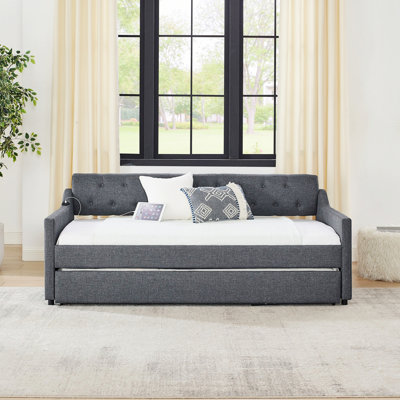 Daybed With Trundle And USB Charging Design