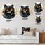 Horloge murale noire en métal-93383741