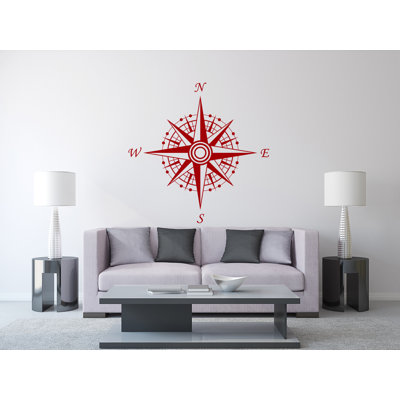 Décalcomanie murale autocollante compass