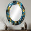 «Blue and Yellow Abstracted Realms I» - miroir mural abstrait, miroir décoratif moderne, impression d'art en métal-121387251-121387884