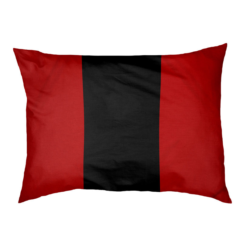 Coussin Colorado, Très grand (l 50 po x P 40 po x H 7 po), Rouge / noir / rouge