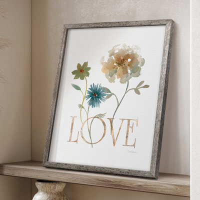 «Simple Love», reproduction encadrée - bois massif