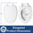 Modern Wood Toilet Seat With Decorative Edge, Slow Close, Secure Hinges, Made In USA, Elongated, White