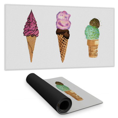 Ice cream cones - 15.75"x31.50" Desk mat