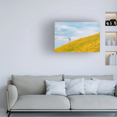 Bolog Hiroshi Katsuma  Yellow Hills. Wait For The Rain Canvas Art