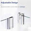 Porte de douche à pivot sans cadre avec verre trempé transparent de 29,5 à 31 po x H 72 po