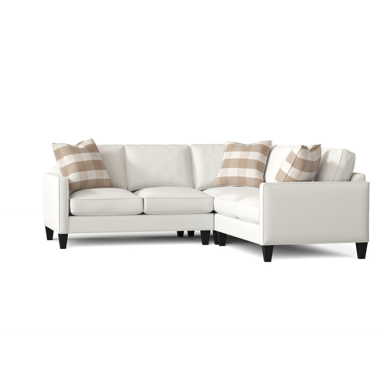 Calvin Upholstered L-Shaped Sectional Symmetrical, Akiko Bone, Fine Line Jungle