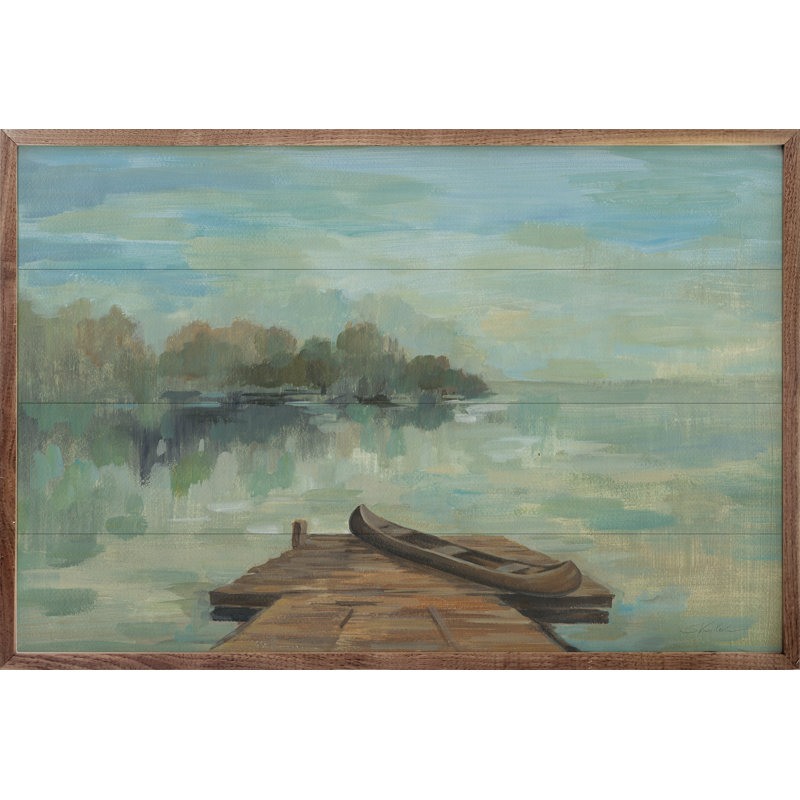Bateau Lakeside Retreat II par Silvia Vassileva, H 24 po x l 36 po