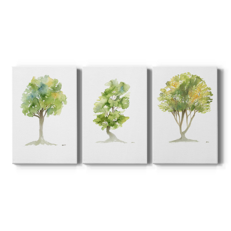 Larbre  -Custom Wrapped Gallery Canvas - 3 Pieces, 27" H x 54" W