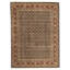Hand Knotted Wool Oriental Area Rug in Navy And Wine