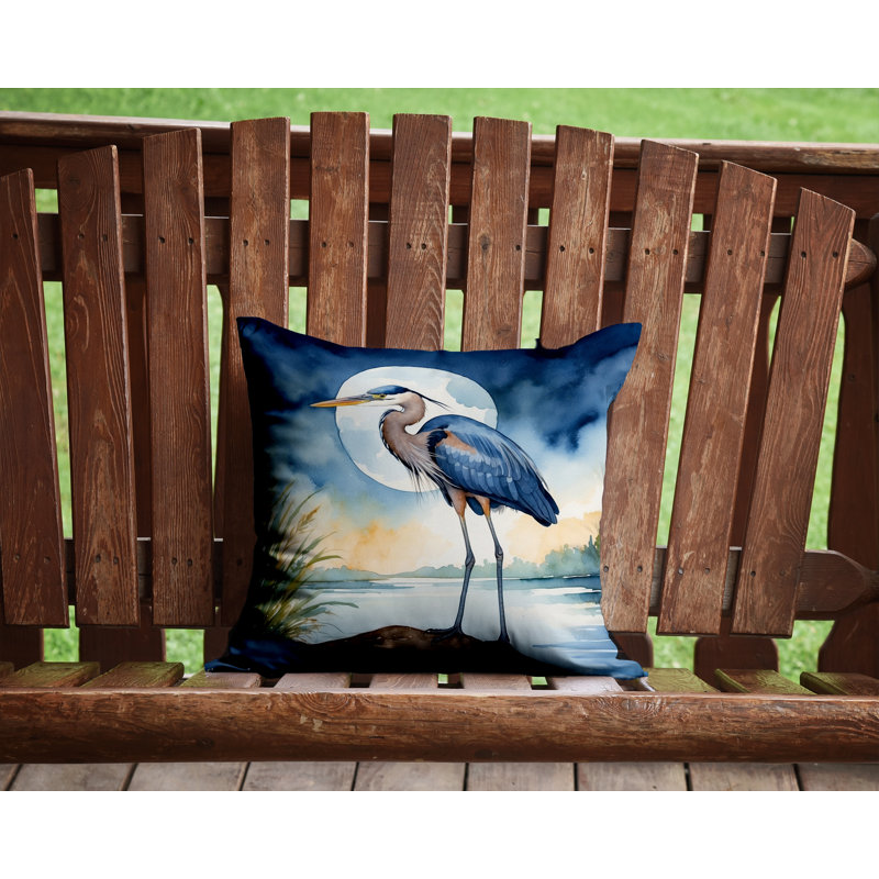 Coussin Blue Heron, Carré 14 po