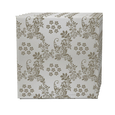 Cotton Twill Floral Square Napkin