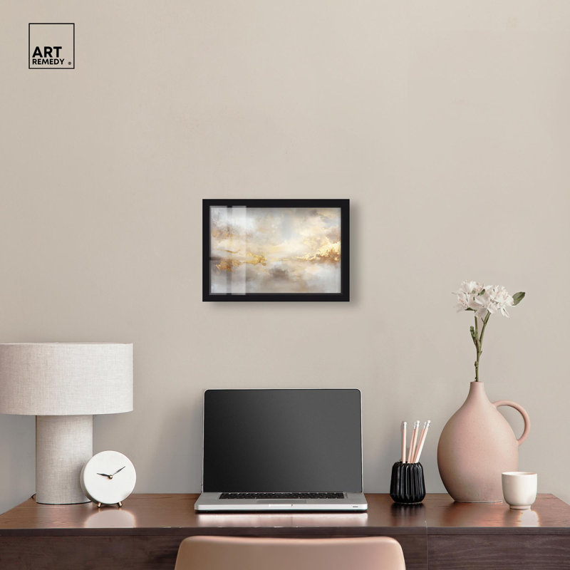 Décoration murale bohème Soft Shimmer III par Art Remedy, cadre noir, 15 x 10, H 11 po x l 16 po, Cadre noir