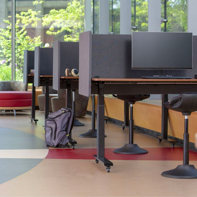 Cloison de bureau en tissu 1 panneau, Gris cendré