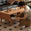 Table basse moderne en bois massif-104562601