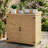 Charvette Fir Potting Bench with Storage Cabinet and Metal Covered Tabletop-668757429