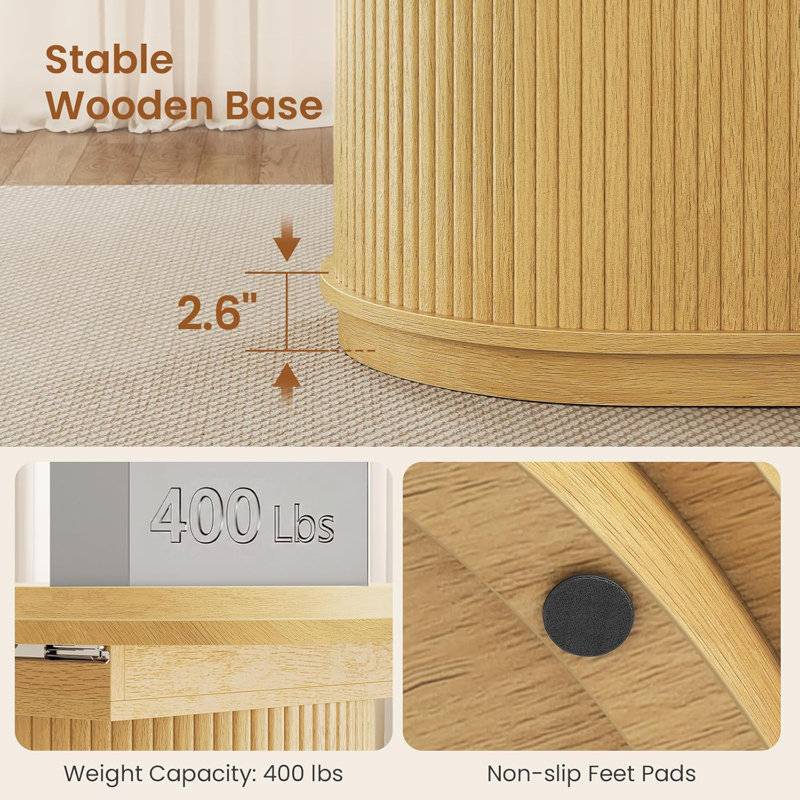 Table de salle à manger extensible 47,2 "à 63" avec armoire de rangement