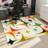 Geometric Starburst Mid Century Modern Pattern Area Rug, Machine Washable Non Slip, Indoor Decor for Living Room Bedroom Entryway Front Door Kitchen Balcony Apartment Cozy Home-860826819