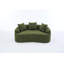 Canapé courbé moderne pour petits espaces avec design sans assemblage et revêtement en chenille