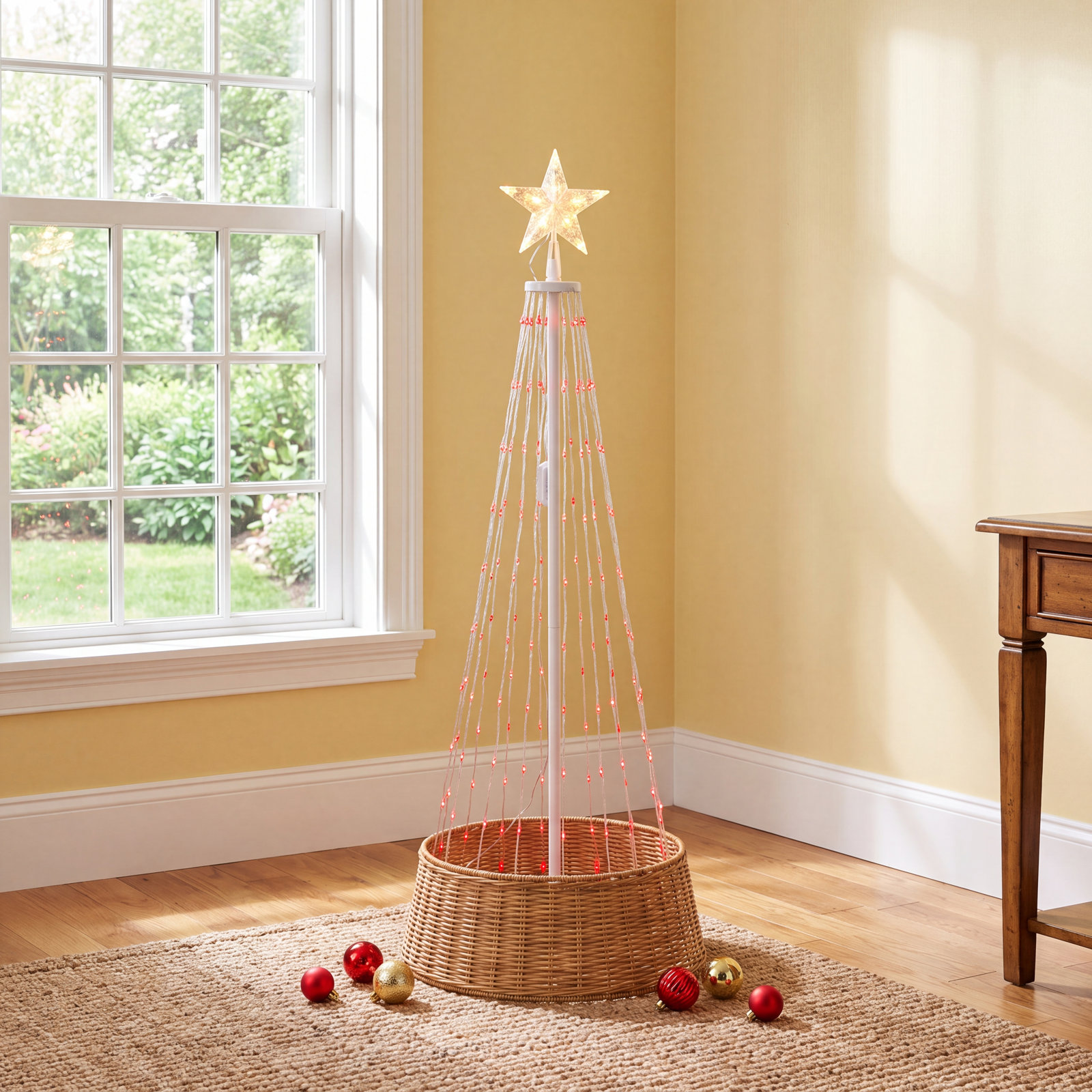 4' Color-Changing LED Framed Christmas Tree