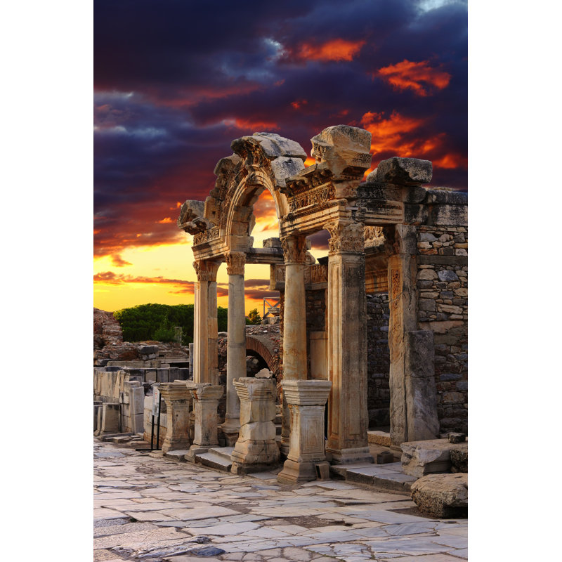 Hadrian Temple - Photographie sur toile tendue, H 12 po x l 8 po
