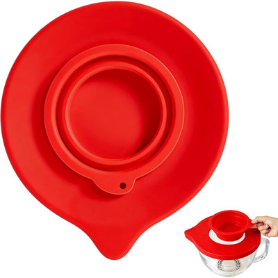 Couvercle en silicone pour bol en verre PQPO 5QT compatible avec les robots pâtissiers KitchenAid, couvercle hermétique pour la levée de la pâte avec orifice d'alimentation, couvercle anti-poussière pour bol de robot pâtissier